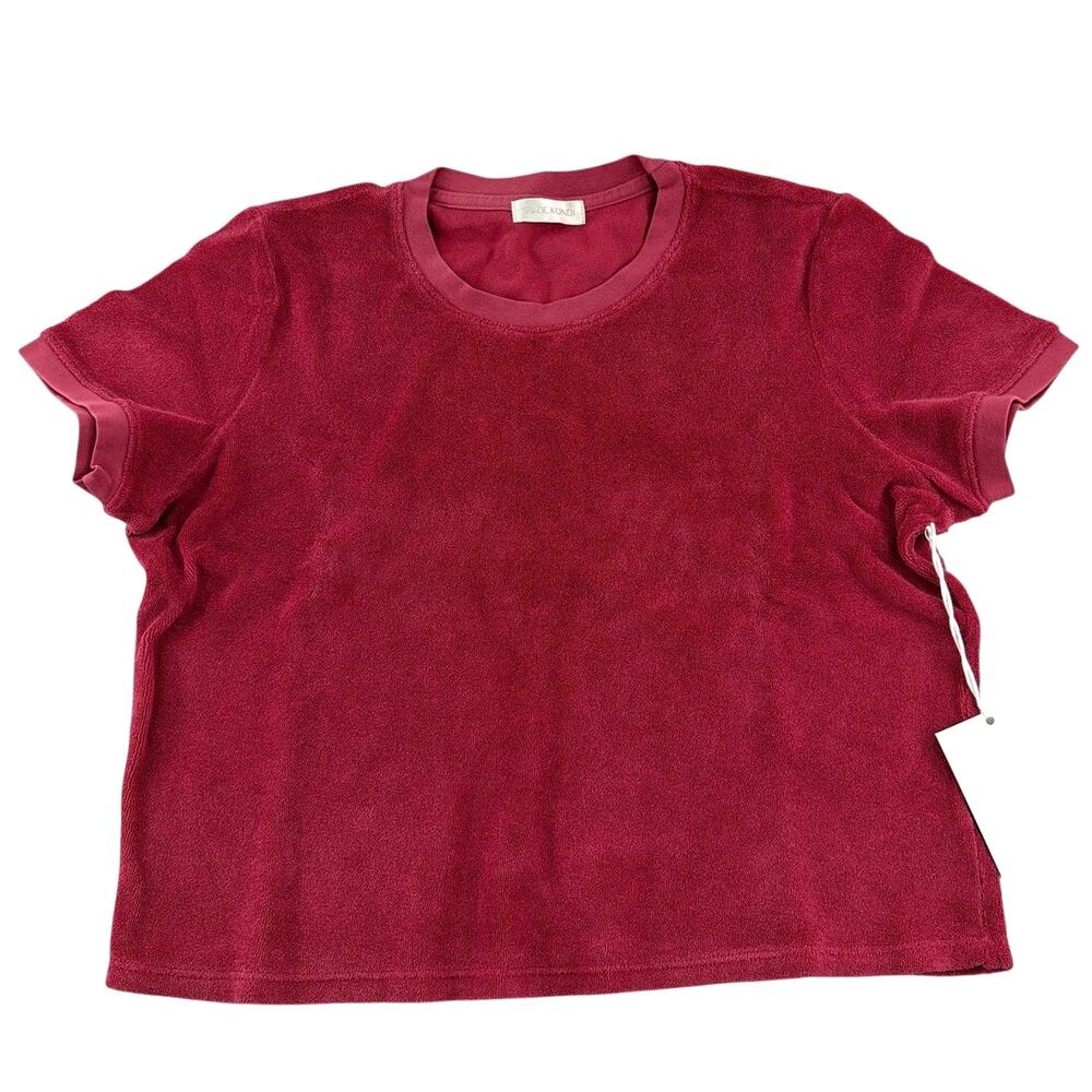 Suzie Kondi Women's Framboise Terry Capri Tee Size L - Picture 6 of 13